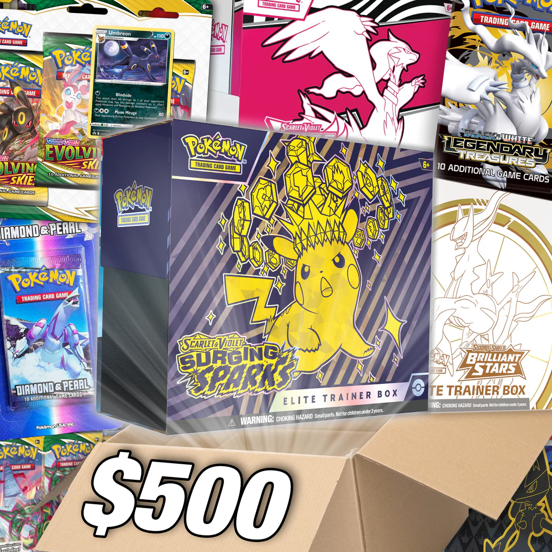 The Pokemon Card $1000 Box! - Assorted Pokémon Trading Cards - Image 5