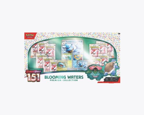 Buy Pokémon tcg 151 Blooming Waters Premium Collection with exclusive promo cards, Pokémon 151 booster packs, and premium collectibles.